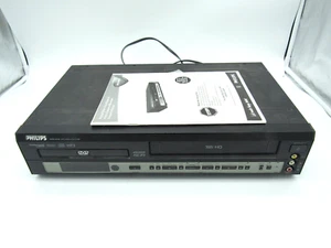 Philips TruSurround DVD740VR Lettore DVD/VCR Combo No Telecomando Testato E Funzionante Nastri - Foto 1 di 4