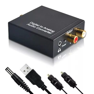 NEU Optischer Koaxial Toslink Digital zu Analog Audio Konverter Adapter Cinch L/R - Bild 1 von 10