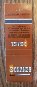 BONANZA RESTAURANT MATCHBOOK COVER: INDIANA PENNSYLVANIA EMPTY MATCHCOVER -E18 - Picture 1 of 1