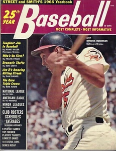 1965 Street Smith's Baseball magazine Brooks Robinson Baltimore Orioles GOOD - Picture 1 of 1