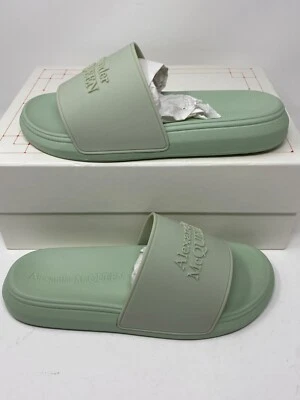 Sandalias Alexander McQueen híbridas con logotipo deslizables verde menta pistacho 40 $290 para hombre Foto 1 de 4