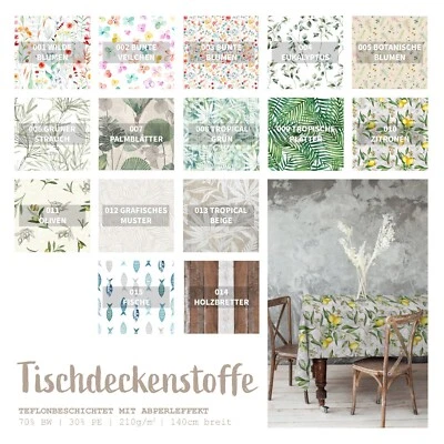 Tischdeckenstoff beschichtet - Teflon Stoff Meterware, wasserabweisend *Ab 50cm - Bild 1 von 4