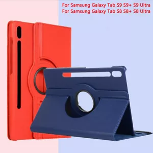 Custodia tablet in pelle antiurto lusso per Samsung Galaxy Tab S9 Ultra S9 Plus S8 - Foto 1 di 22