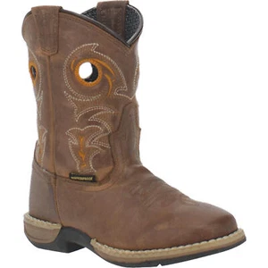 Dan Post Children's Storm's Eye Jr Brown Square Toe Boots DPC2964 - Picture 1 of 6