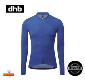 DHB Merino Long Sleeve Cycling Jersey 2.0 LTD Edition - Bluing Blue - LARGE - Picture 1 of 3
