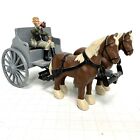 Lineol WW2 German Soldier Clydesdale Horse Drawn War Cart 7cm Military Miniature