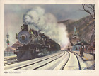 Vintage 1958 NEW YORK CENTRAL LINES Railroad Print - P & LE Railroad