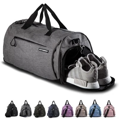 FITGRIFF ® Sporttasche & Reisetasche für Damen und Herren - mit Schuhfach & Nassfach -...