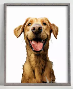 Impresión de arte amarillo de laboratorio para perros, decoración de arte de pared, impresión de arte de pared para perros y mascotas #71 - Imagen 1 de 2
