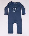 Baby Schlafanzug Blau Einteiler aus Bio-Baumwolle von Organic by Feldman