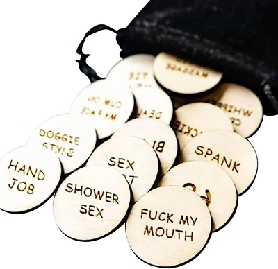 20 Date Night Activity Sex Tokens Valentines Gift Couple Wooden Romantic Naughty - Image 1 of 4