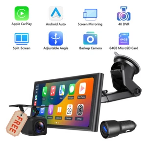 Portable 10.26" Car Radio Apple Carplay android auto Bluetooth Multimedia screen - Picture 1 of 18