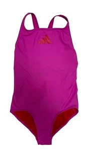 Adidas Girl's Sleeveless Fuchsia Pink One Piece Swimsuit Size M - Picture 1 of 9