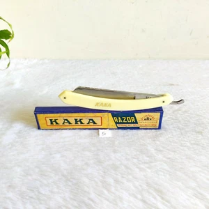 1950s Vintage KAKA Straight Razor Original Cardboard Box Unused Grooming RZ10 - Imagen 1 de 12
