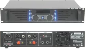 1000 W Stereo Endstufe - Professionelles DJ Lautsprecher Soundsystem - 2U Rack - Bild 1 von 3