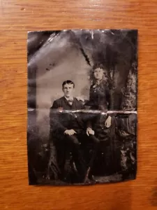 Fotografía tipo hojalata post mortem de alrededor de 1870 - Imagen 1 de 2