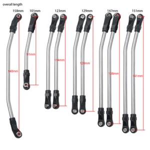 313mm Steering Steel Link Rod Linkage for 1/10 RC Axial SCX10 II 90046 Crawler - Picture 1 of 10