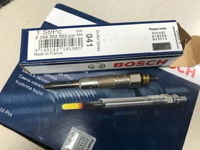 BOSCH Bujía incandescente 0 250 202 002 - CITROEN FIAT IVECO LANCIA PEUGEOT RENAULT Foto 1 de 1