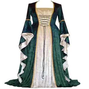 Gothic Kleid Mittelalterkleid Kostüm Kapuze Damen Vintage Victorian Renaissance - Bild 1 von 5
