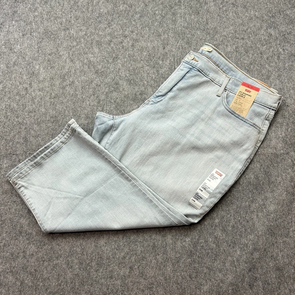 Levi's 311 Shaping Skinny Denim Capris Jeans Women's 24W Plus Size Blue