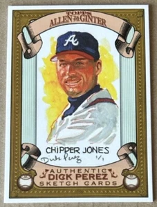 CHIPPER JONES 2007 TOPPS ALLEN & GINTER SKETCH Card #2 NM-MT Condition - Picture 1 of 2