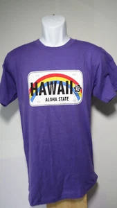 PURPLE HAWAII ALOHA STATE SMALL TEE SHIRT S License Plate State - Picture 1 of 5