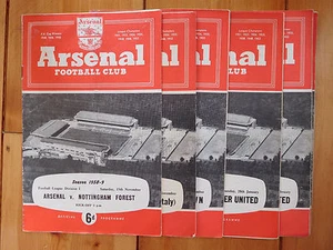 Arsenal Home Programmes 1958/59 Select from the drop down menu - Picture 1 of 1