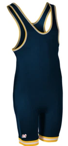 Brute Oklahoma State Style Wrestling Singlet - Navy/Gold - Picture 1 of 1