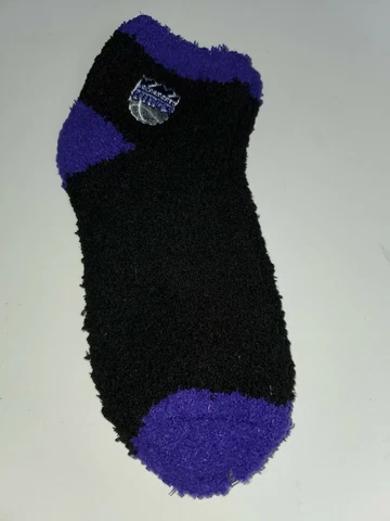 Sacramento Kings NBA Basketball Women's Soft Fuzzy Socks Purple and Black Cover