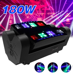 180W Laser RGBW LED Spider Moving Head Disco Stage Light Beam DMX Party DJ Light - Picture 1 of 14