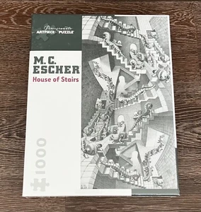 NEW SEALED Pomegranate M.C. Escher House of Stairs 1000 Piece Puzzle 16" x 32" - Picture 1 of 6