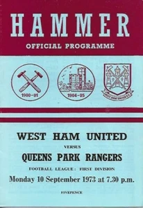 West Ham United v Queens Park Rangers First Division 10th Sept 1973 - Picture 1 of 11