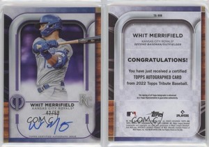 2022 Topps Tribute Tribute Auto Purple /50 Whit Merrifield #TA-WM Auto