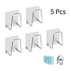 Adhesive Sponge Holder Sink Caddy Kitchen Accessories Stainless Steel 5Pcs 