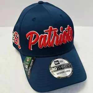 New Era New England Patriots On Field Script 39THIRTY Stretch Mütze Blau Gr. M/L - Bild 1 von 7