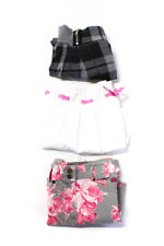 Lili Gaufrette Best & Co T2Love Girls Cotton Skirts Gray White Size 6 8 10 Lot 3