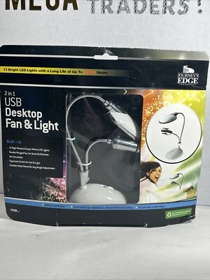 USB DESKTOP FAN LAMP with LED Light for PC and MAC - NEW IN BOX - XMAS 🎄 - Image 1 of 4
