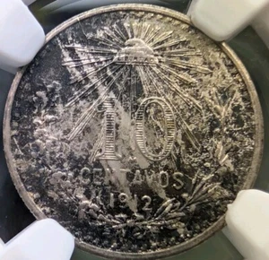 1912 M NGC MS65 LOW 2 - MEXICO - 10 Centavos 10C Coin - Picture 1 of 4