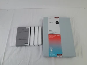 M&S Home 2pcs Bundle Sheet Pillowcase Size Single Fitted Body Control New F2 - Picture 1 of 12