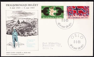 NORWAY . 1965 Anniversary of Liberation . First Day Cover - Picture 1 of 1
