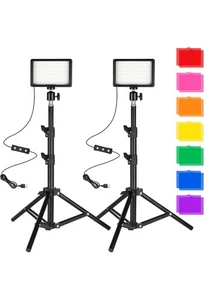 LED Photo Video Light 2-Pack, Ci-Fotto Dimmable 5600K USB LED Continuous Light.. - Picture 1 of 8