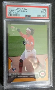 2021 Topps Now #112 Jonathan India RC Gold 1/1 PSA 9 1° HR - Foto 1 di 6