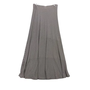 Chico's Maxirock gestreift Stufen schwarz weiß Gummibund Pull On Gr. 0 S - Bild 1 von 6