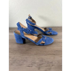 Vionic Rosabel Women's Blue Suede Leather Block Heel Pump Size 7 NWOB - Picture 1 of 7