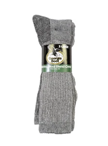 Georgia Boot XL Wool Blend Socks Crew Gray Pack of 3 23% Wool GB9383 NWT - Picture 1 of 6