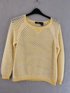 Knitted Jumper In Yellow Size L By Verve  - Picture 1 of 6