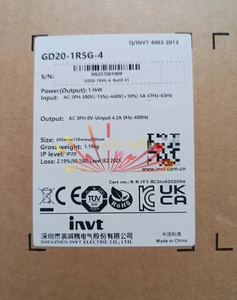 1PCS INVT Inverter GD20-1R5G-4 380V/1.5KW New - Picture 1 of 1