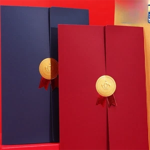 Three-fold Page Award Certificate Holder Paper Envelope Document Folder - Picture 1 of 10