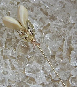 Anstecknadel Hutnadel Nadel mit Grandel in 585 Gold Tracht Trachten Damen - Bild 1 von 8