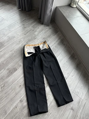 Pantalones a rayas antiguos vintage años 40 raros cintura alta para hombre talla: M-L Foto 1 de 4